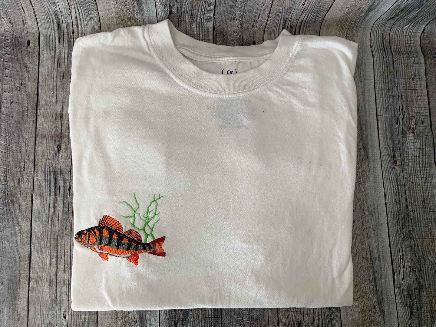 Embroidered Fish T-Shirt