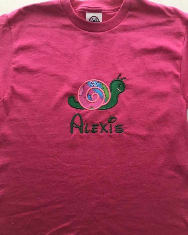 Snail Shirt 4T Girl Shirt (design Size: 4x4)