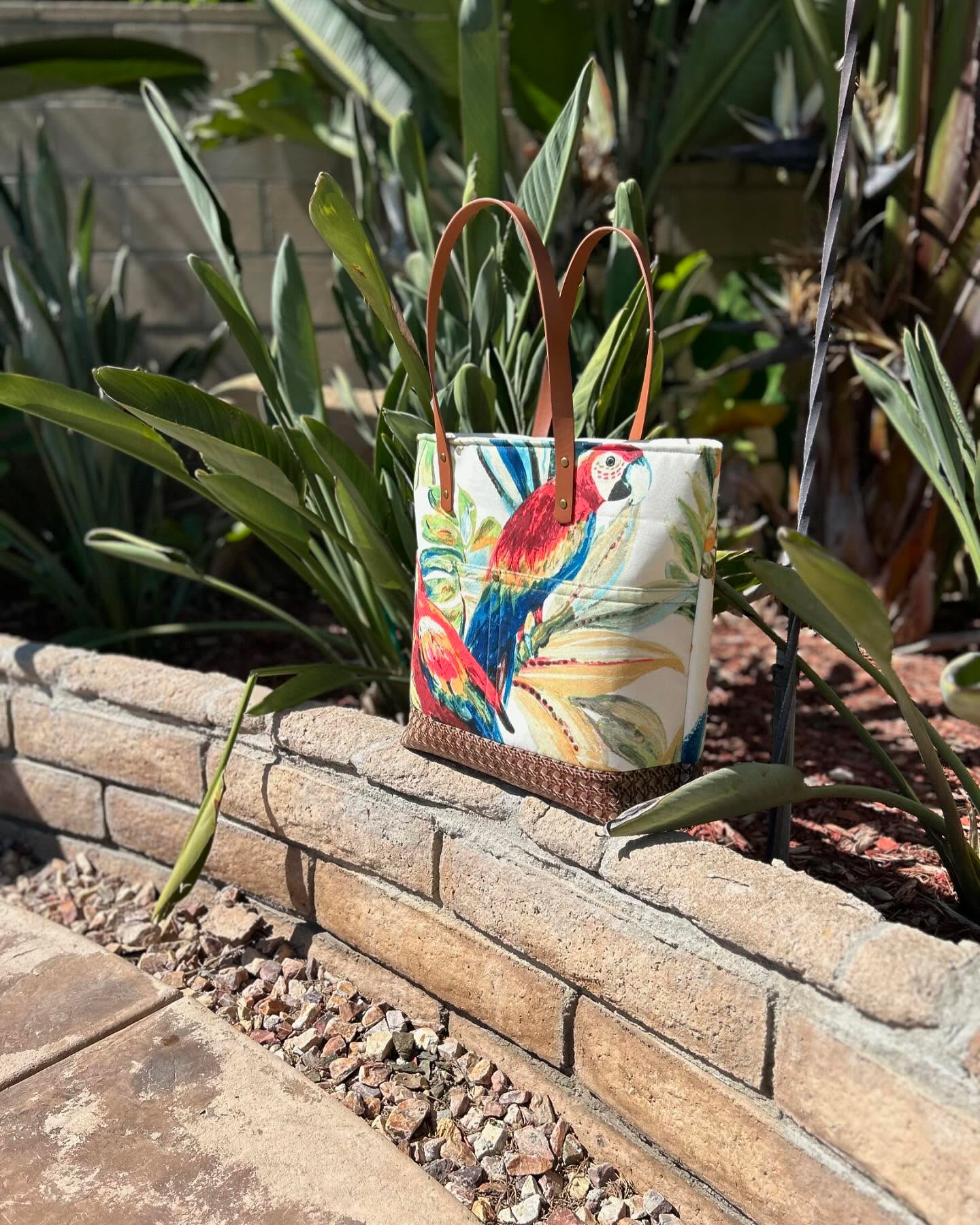 Tropical Parrot Tote Bag