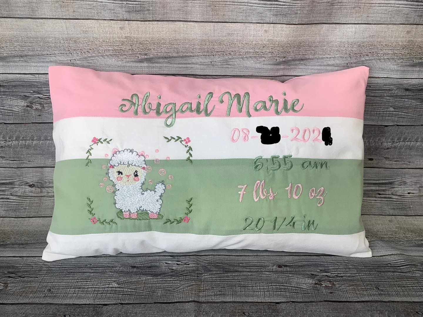 Personalized Announcement Pillow