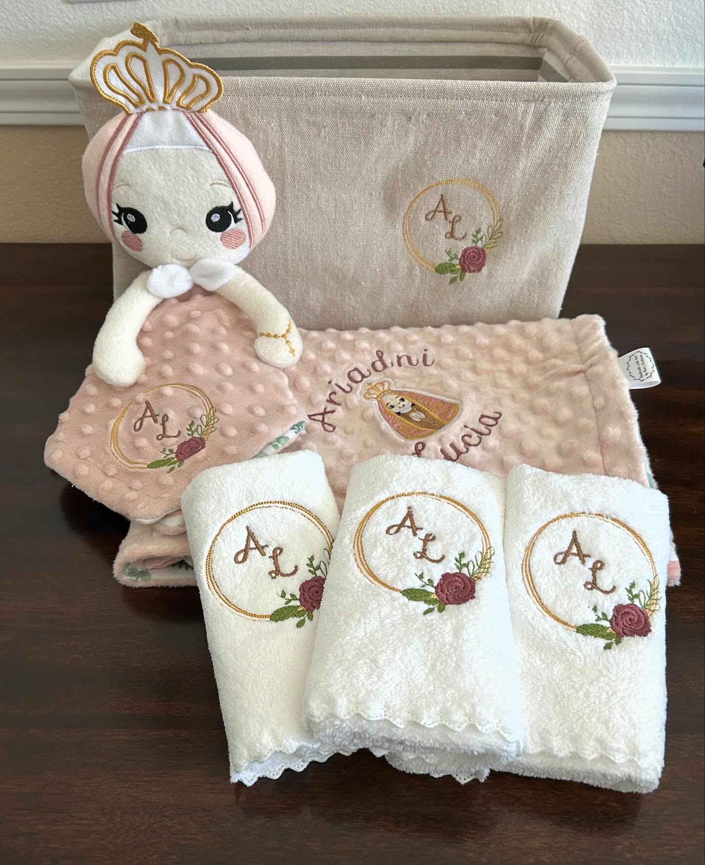 Personalized Basket Baby Blanket