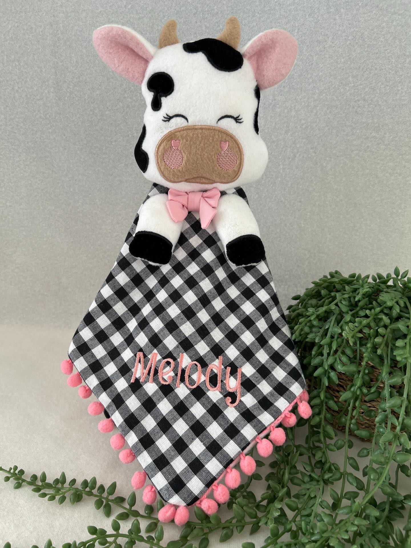 Personalized Cow Lovey
